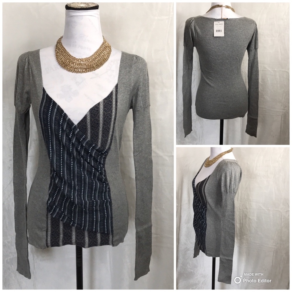 Free People Grey Heath Sweater Size S